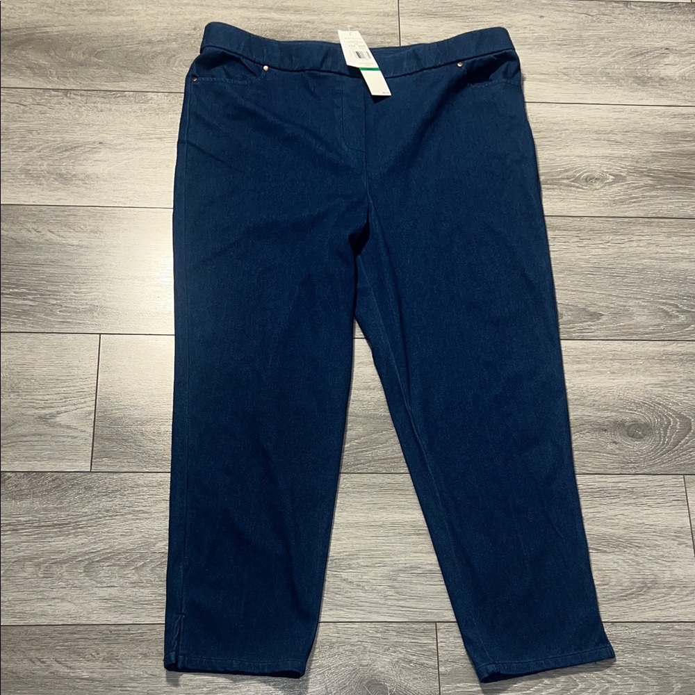Alfred Dunner Women's Blue Jeggings